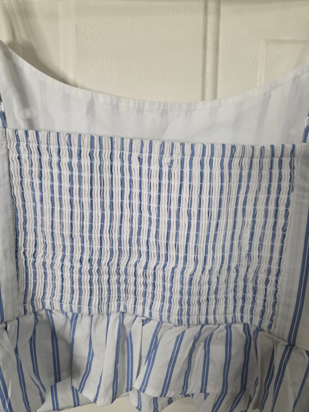 American Eagle Blue & White Striped Sleeveless Top Size Large - Picture 6 of 6
